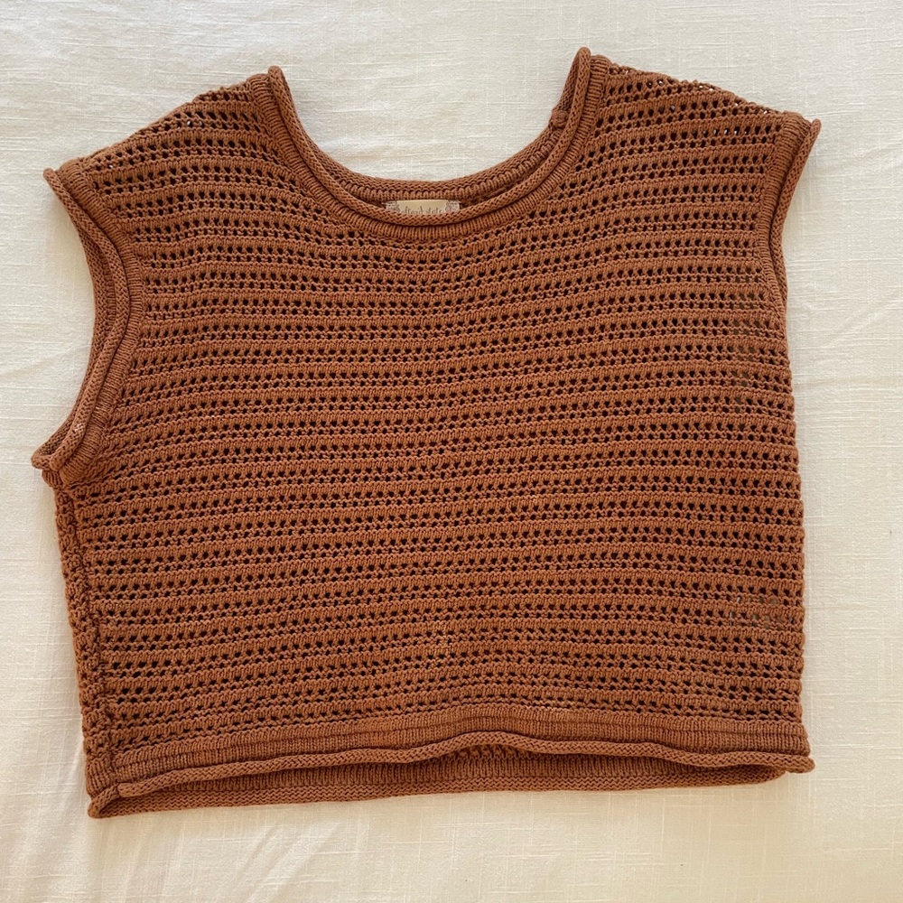 Altar’s State KARA Boxy Vest in Chestnut, size S